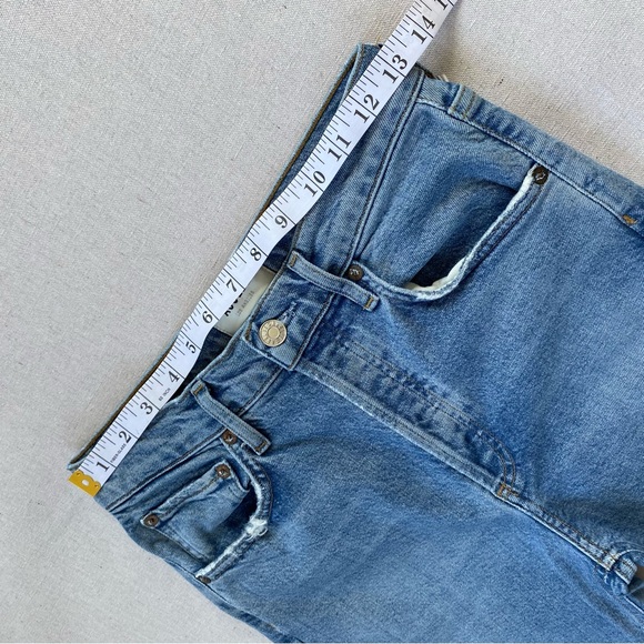 Agolde Riley Distressed Button Fly High Rise Jeans - Picture 11 of 14